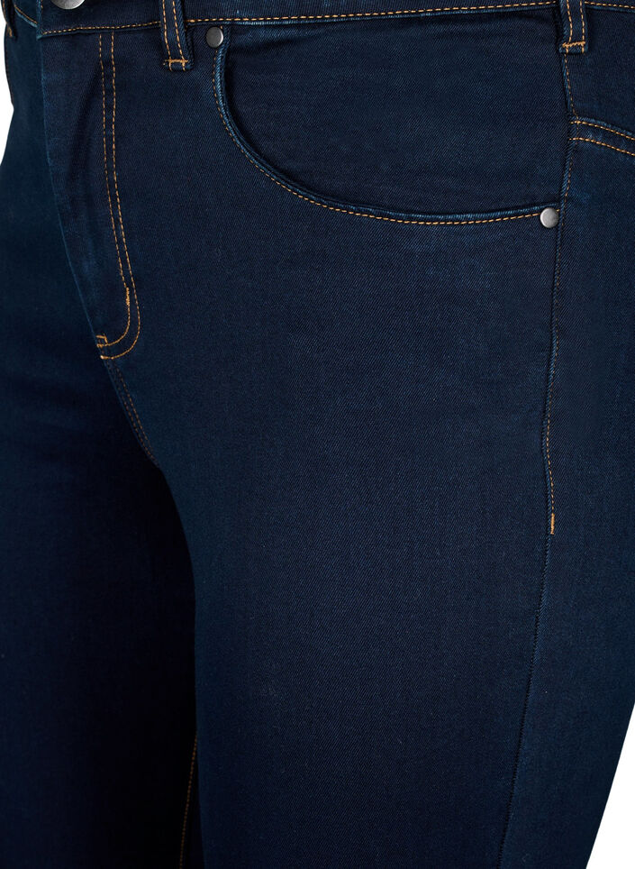 Super slim Amy jeans med h&ouml;g midja, Unwashed, Packshot image number 2