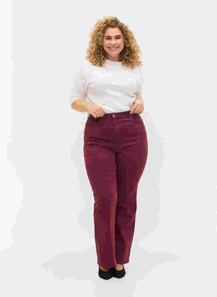 Utsvängda jeans med extra hög midja, Port Royale, Model image number 0