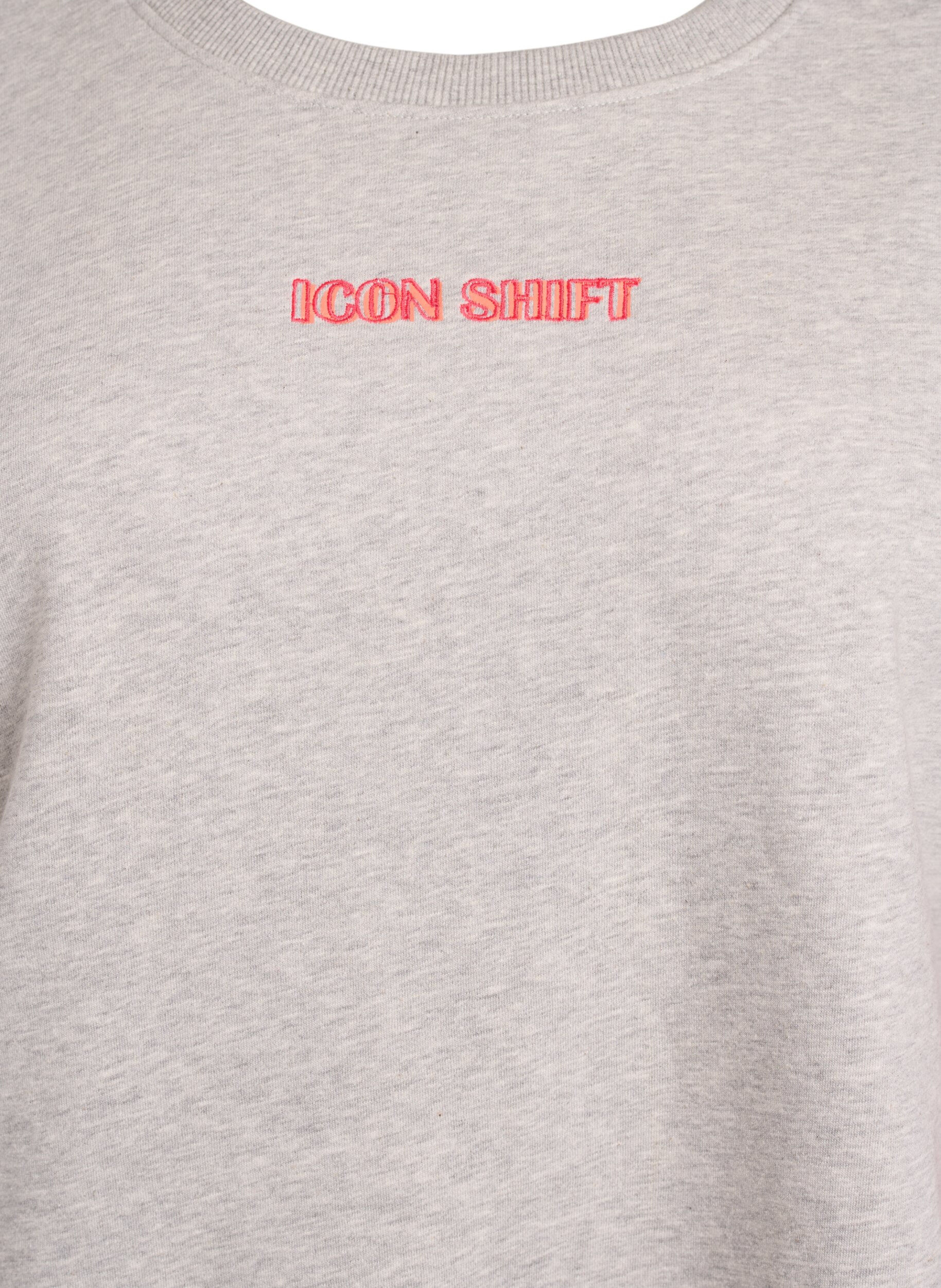 ZizziL&ouml;s sweatshirt med kontrastdetaljer p&aring; &auml;rmarna, Gr&aring;, Packshot image number 2