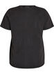 T-shirt i ekologisk bomull med grafiskt tryck, Svart, Packshot image number 1
