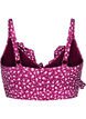 Bikinitopp med blommigt tryck och volangdetaljer, R&ouml;d, Packshot image number 1