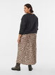 Midikjol i satin, Brun, Model image number 1
