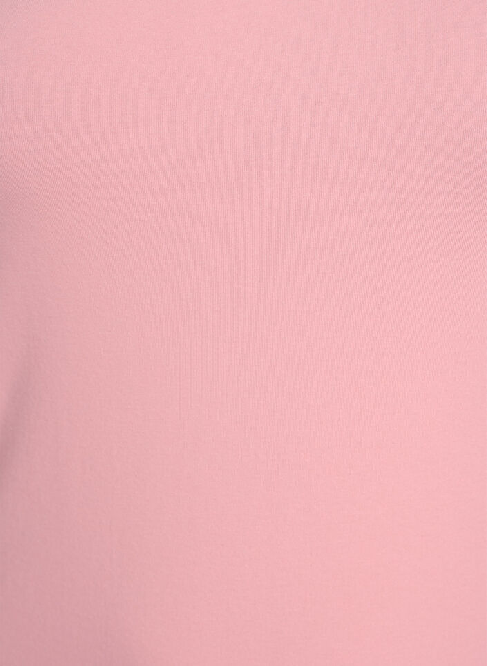 Solid f&auml;rg bas topp i bomull, Rosa, Packshot image number 2