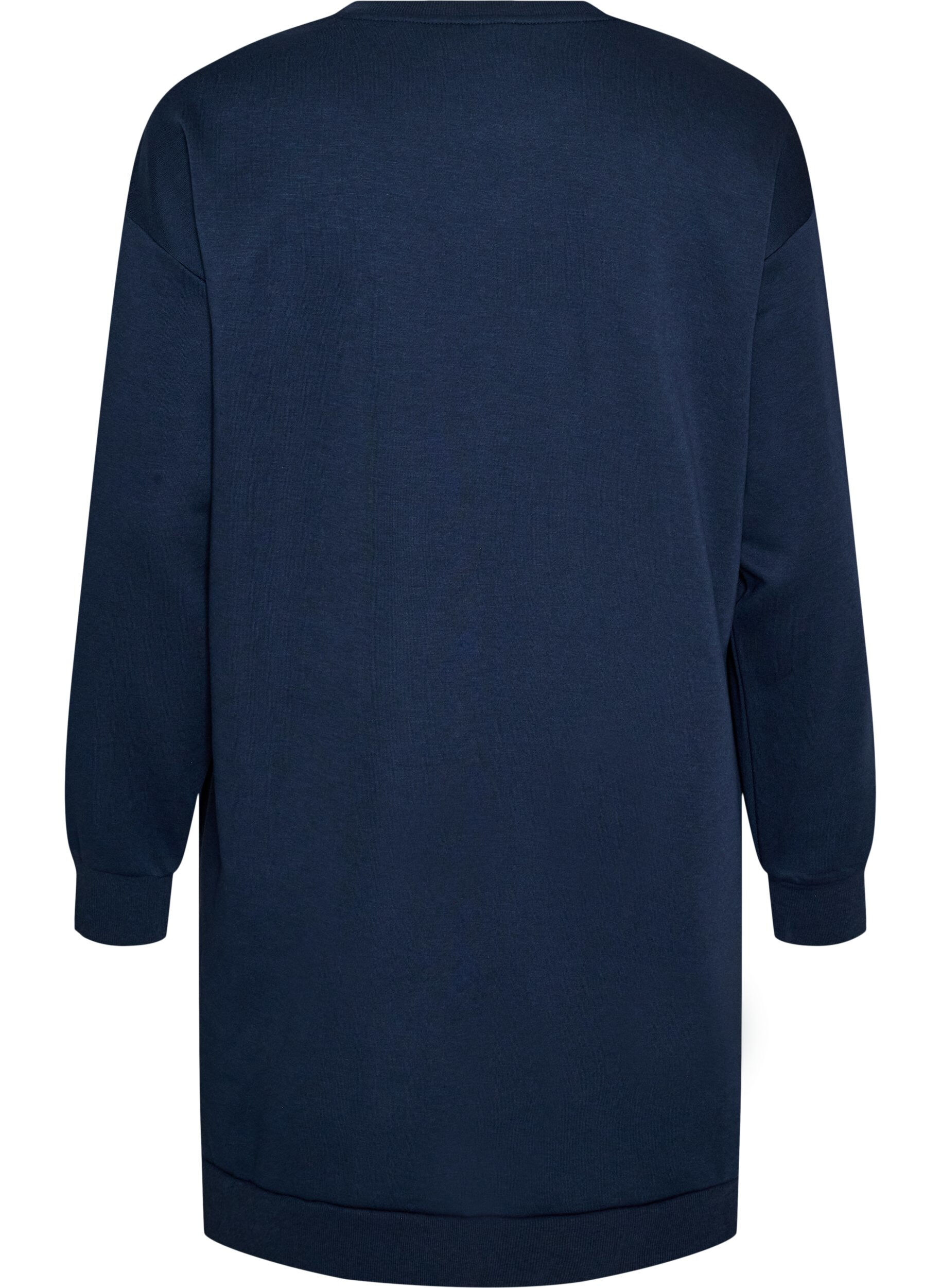 ZizziL&ouml;s sweatshirtkl&auml;nning med fickor, Bl&aring;, Packshot image number 1