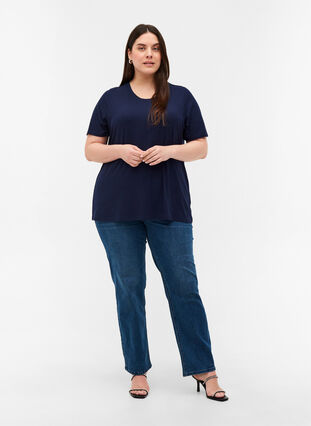 Ribbad t-shirt, Navy Blazer, Model image number 2