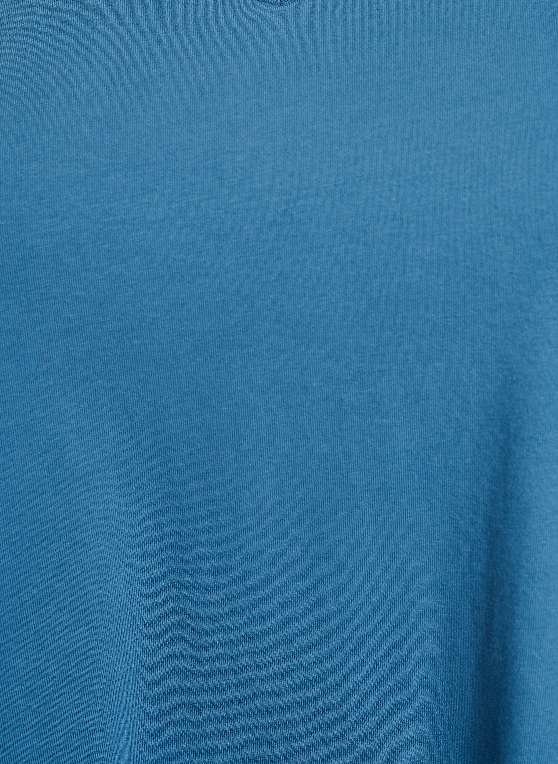 ZizziEnf&auml;rgad bas-t-shirt i bomull, Bl&aring;, Packshot image number 2