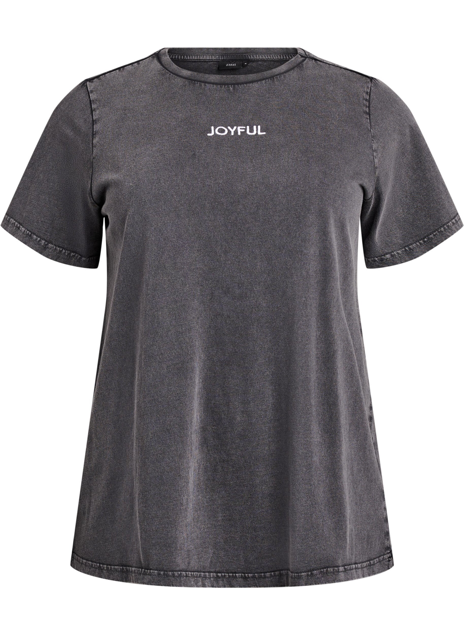 T-shirt i ekologisk bomull med tryck p&aring; ryggen