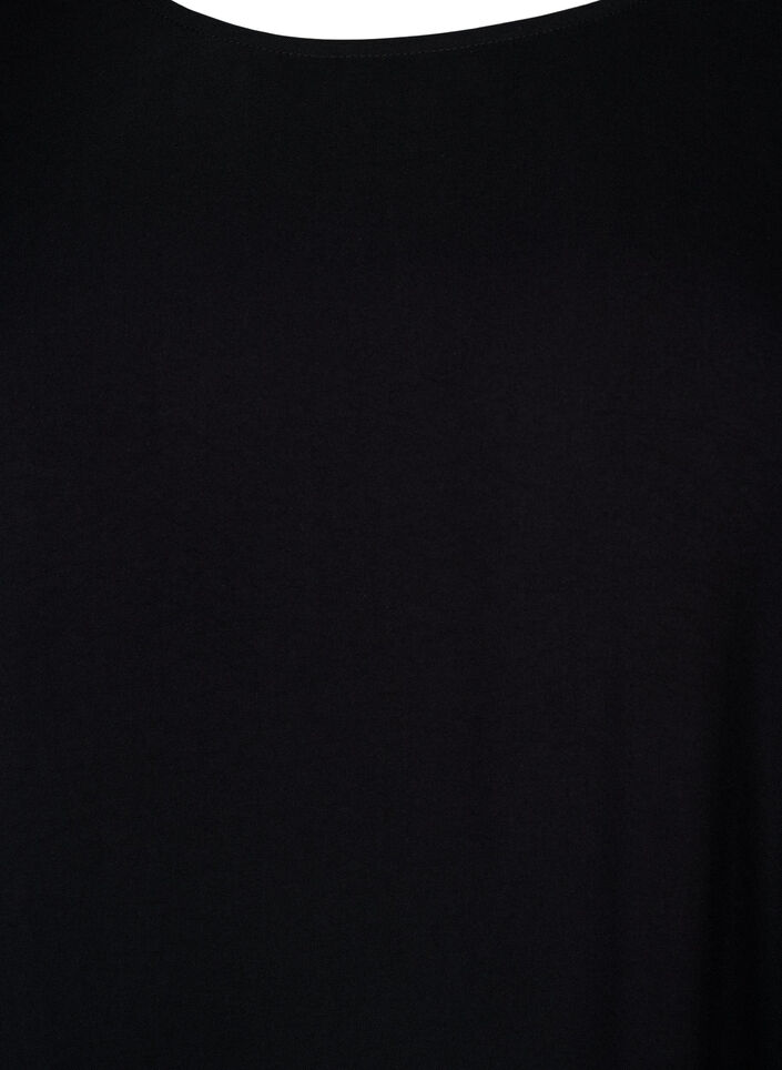 FLASH – Klänning i viskos med skärning, Svart, Packshot image number 2