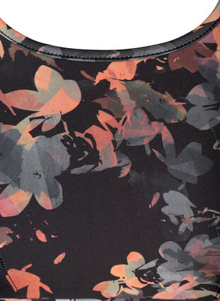 Sport-bh med blommigt mönster och mesh, Autumn Flower Print, Packshot image number 2
