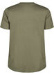 Enkel t-shirt i bomull med rund halsringning, Gr&ouml;n, Packshot image number 1