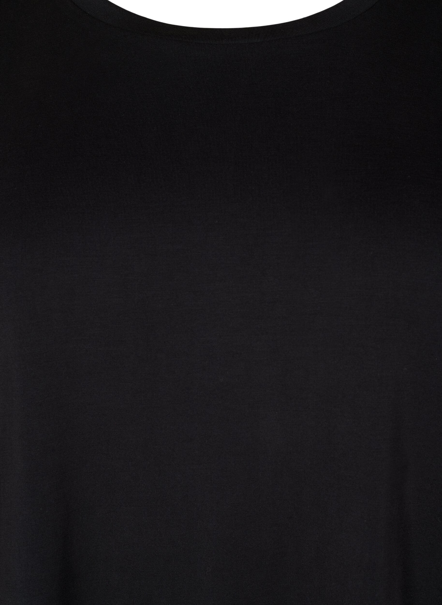 Zizzi T-shirt i TENCEL&trade; Modal med rund halsringning, Svart, Packshot image number 2