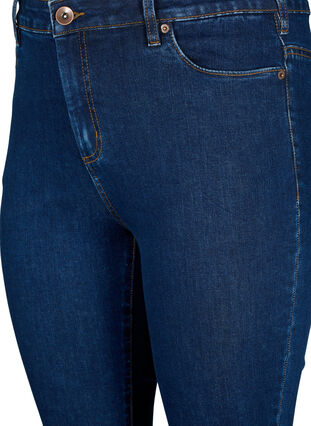 Amy jeans med hög midja och super slim fit, Dark blue, Packshot image number 2