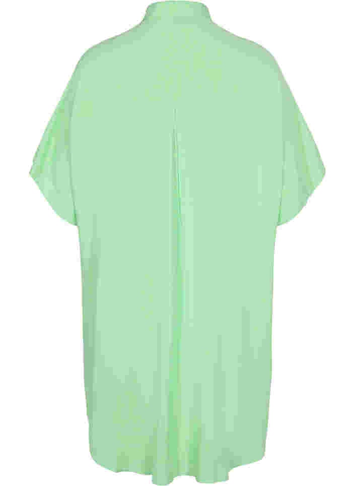 Lång skjorta i viskos med 2/4 ärmar, Summer Green, Packshot image number 1