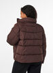 Kort pufferjacka med h&ouml;g krage, Brun, Model image number 2