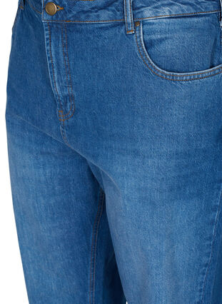 Croppade mom fit Mille jeans med lös passform, Blue denim, Packshot image number 2