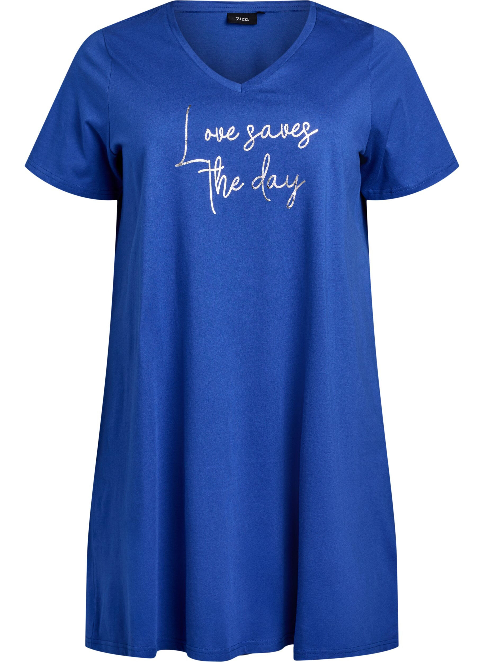 Nattlinne i ekologisk bomull med v-ringning