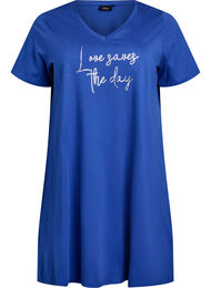 Nattlinne i ekologisk bomull med v-ringning, 