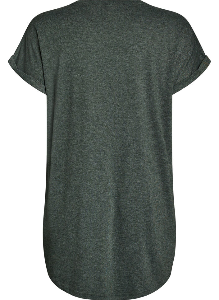 Kort&auml;rmat nattlinne med texttryck, Gr&ouml;n, Packshot image number 1