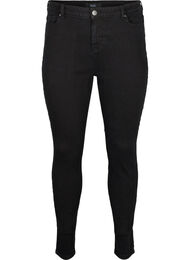 Amy jeans med hög midja och super slim passform, Black