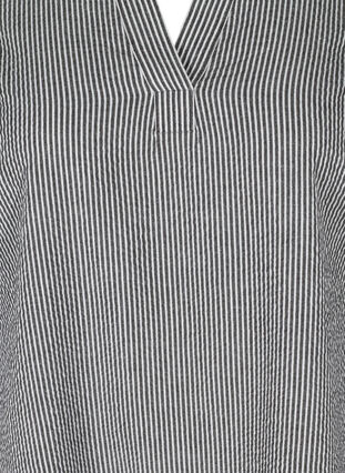 Randig klänning i bomull, Black Stripe, Packshot image number 2