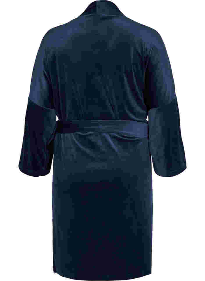 Morgonrock med 3/4 ärmar och fickor, Navy Blazer, Packshot image number 1