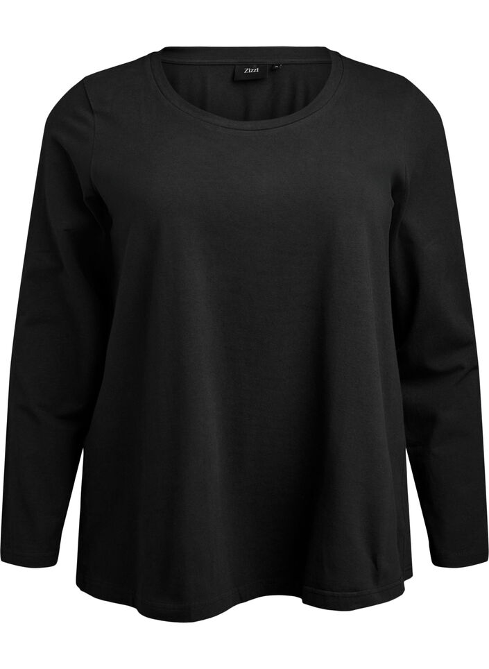 Baslinne i jersey med l&aring;nga &auml;rmar, Svart, Packshot image number 0