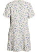 Kort a-linjeformad kl&auml;nning i bomullsmuslin, Beige, Packshot image number 1