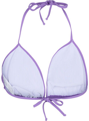 Enfärgad triangel-bikinitopp, Royal Lilac, Packshot image number 1