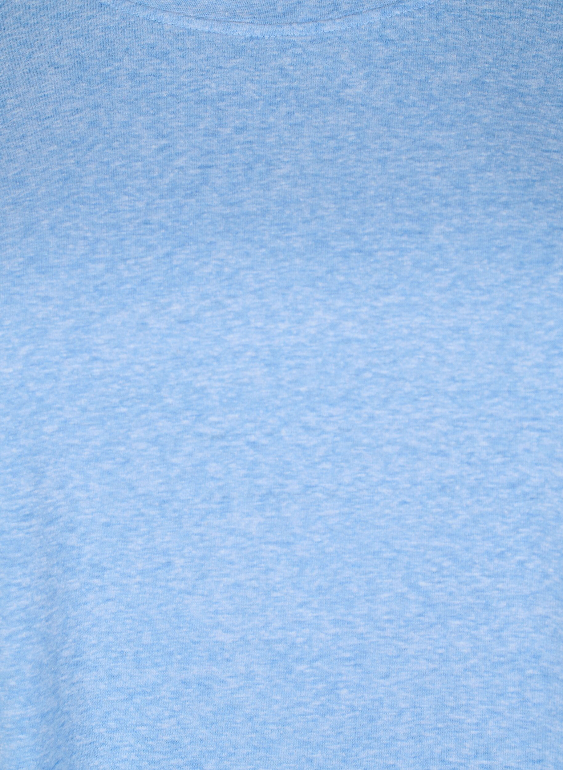 Zizzi Melerad t-shirt med korta &auml;rmar, Bl&aring;, Packshot image number 2