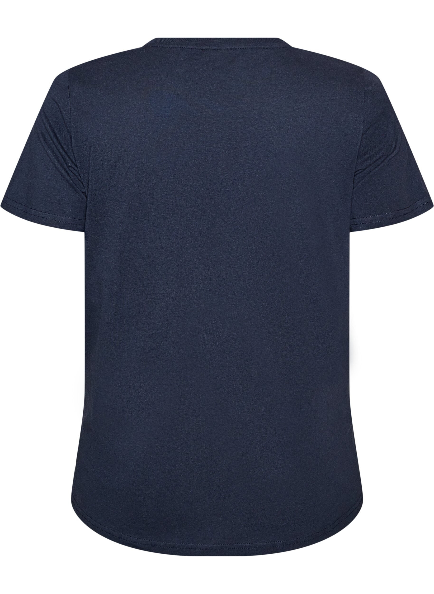 ZizziJul-t-shirt i ekologisk bomull, Bl&aring;, Packshot image number 1