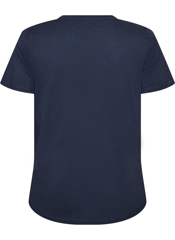 Jul-t-shirt i ekologisk bomull, Bl&aring;, Packshot image number 1