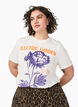 T-shirt i bomull med tryck, Vit, Model image number 0