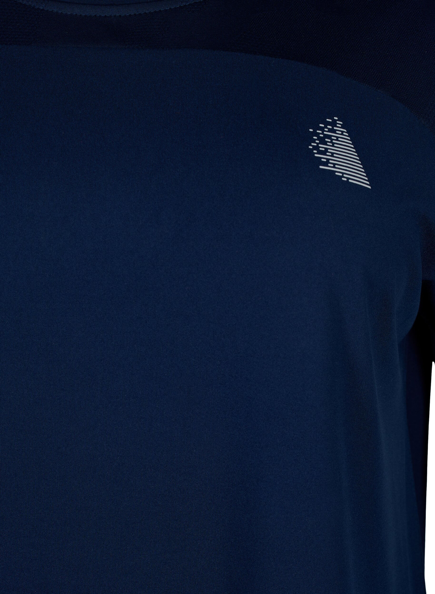 Zizzi Tr&auml;ningstr&ouml;ja med rund hals, Black Iris ASS, Packshot image number 2