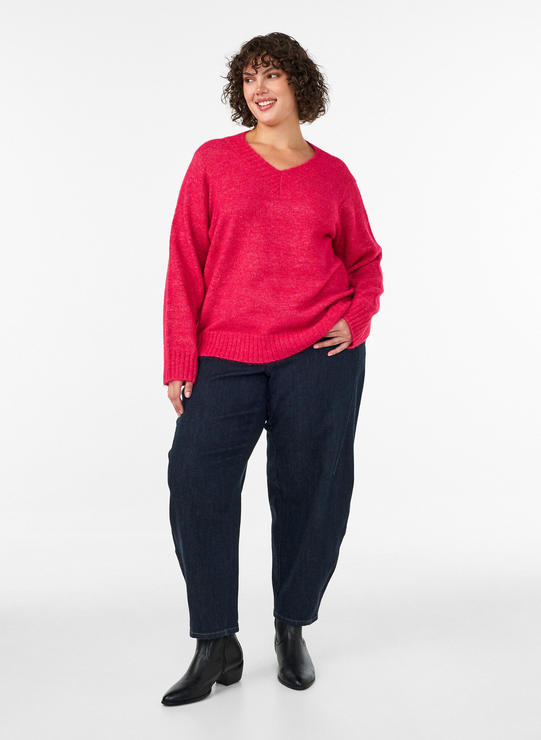 ZizziTr&ouml;ja med v-ringning, Rosa, Model image number 1