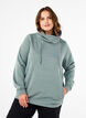 FLASH - Sweatshirt med hög krage, Balsam Green Melange, Model image number 0