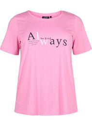 T-shirt från FLASH med tryck, Begonia Pink Always