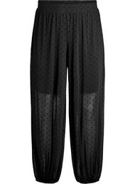 Ballongbyxor i mesh med prickar, Svart