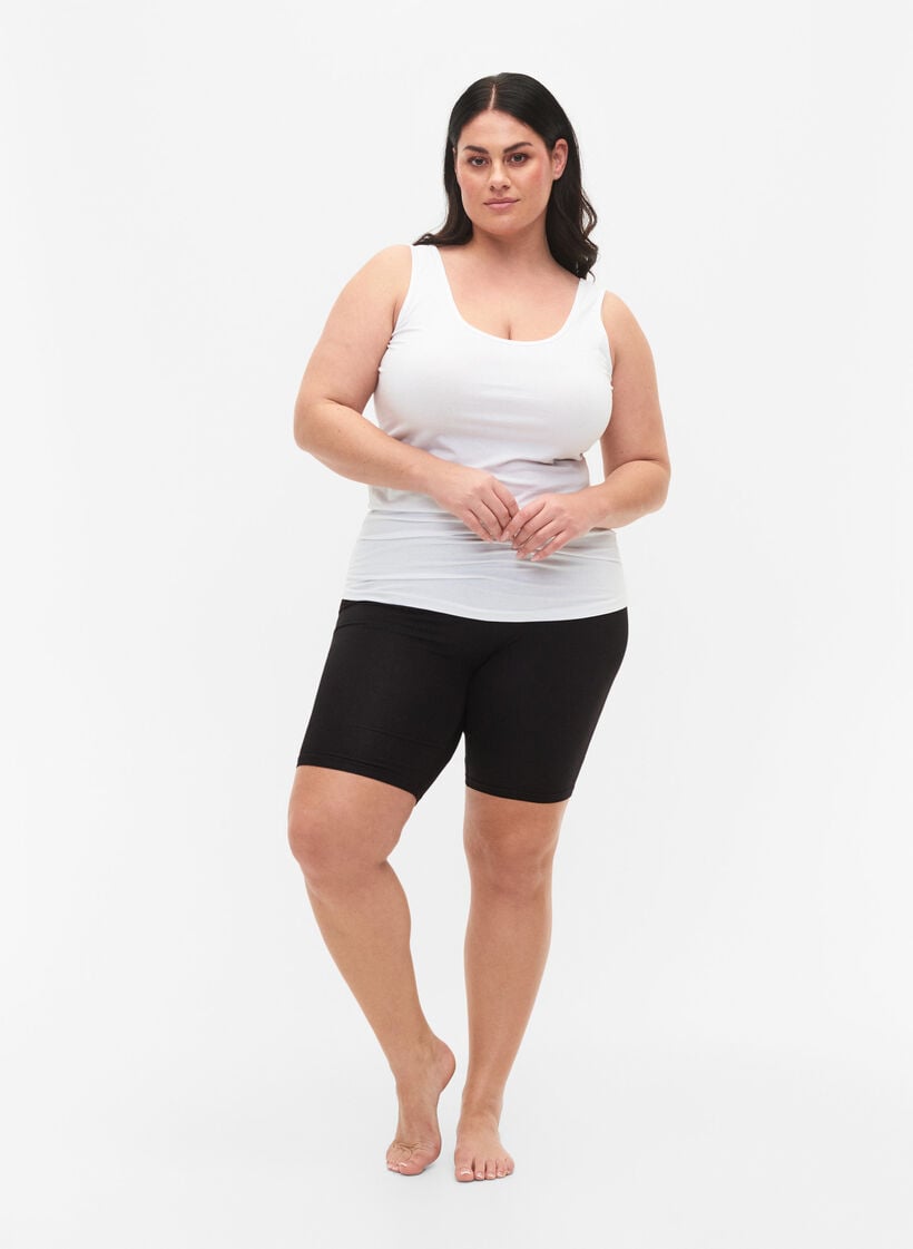 2-pack cykelshorts i viskos, Svart, Model image number 1