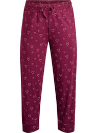 Pyjamasbyxor i bomull med h&ouml;g midja, R&ouml;d