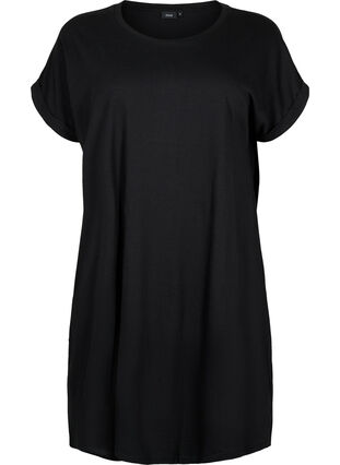 2-pack klänningar i bomull med korta ärmar, Black/Black, Packshot image number 2
