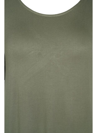 Kortärmad viskosklänning med snördetaljer, Dusty Olive, Packshot image number 2