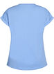 Kort&auml;rmad t-shirt i bomullsblandning, Bl&aring;, Packshot image number 1