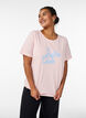 T-shirt med tryck, Rosa, Model image number 0