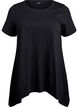 T-shirt med rund hals och A-linjeform, Svart, Packshot image number 0