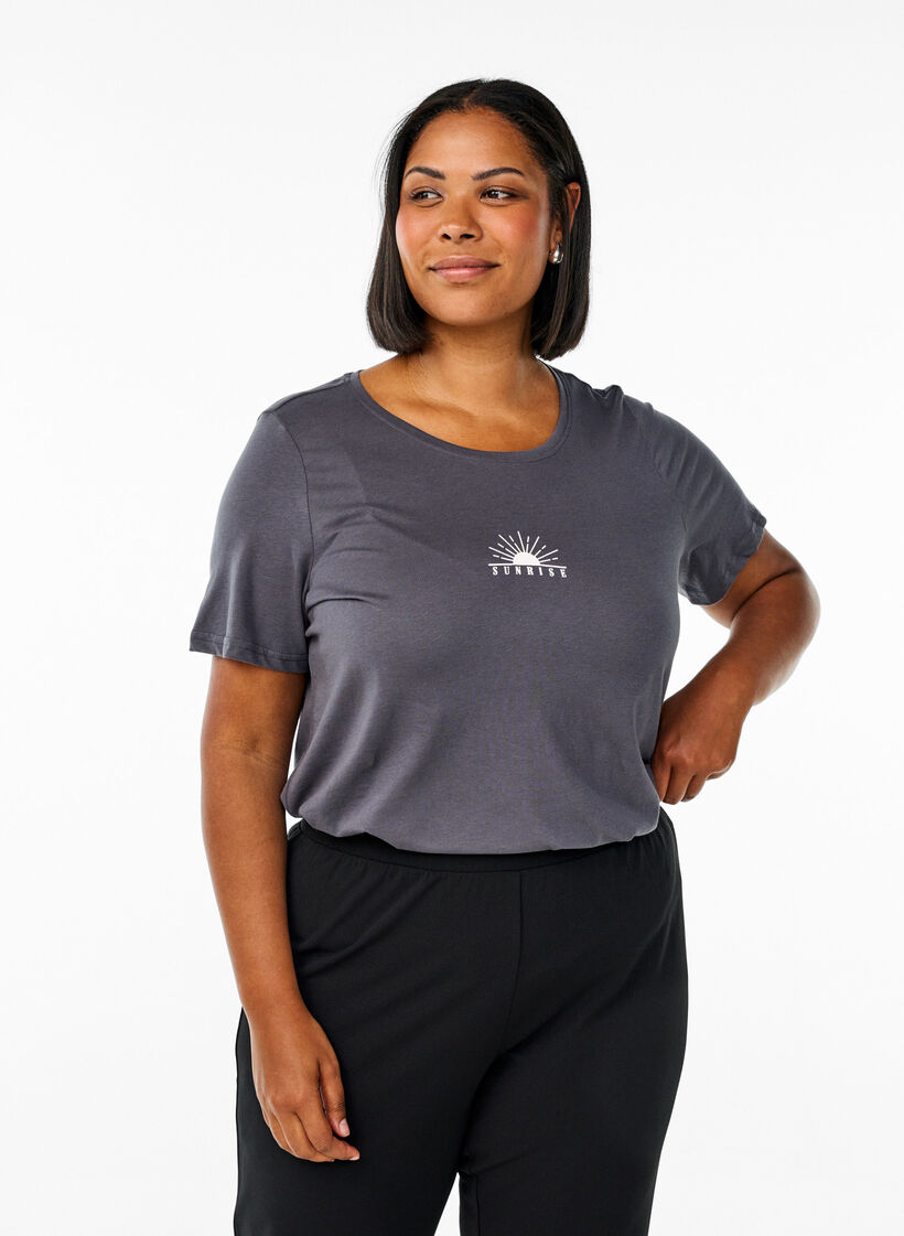 FLASH - T-shirt med tryck, Grå, Model image number 0