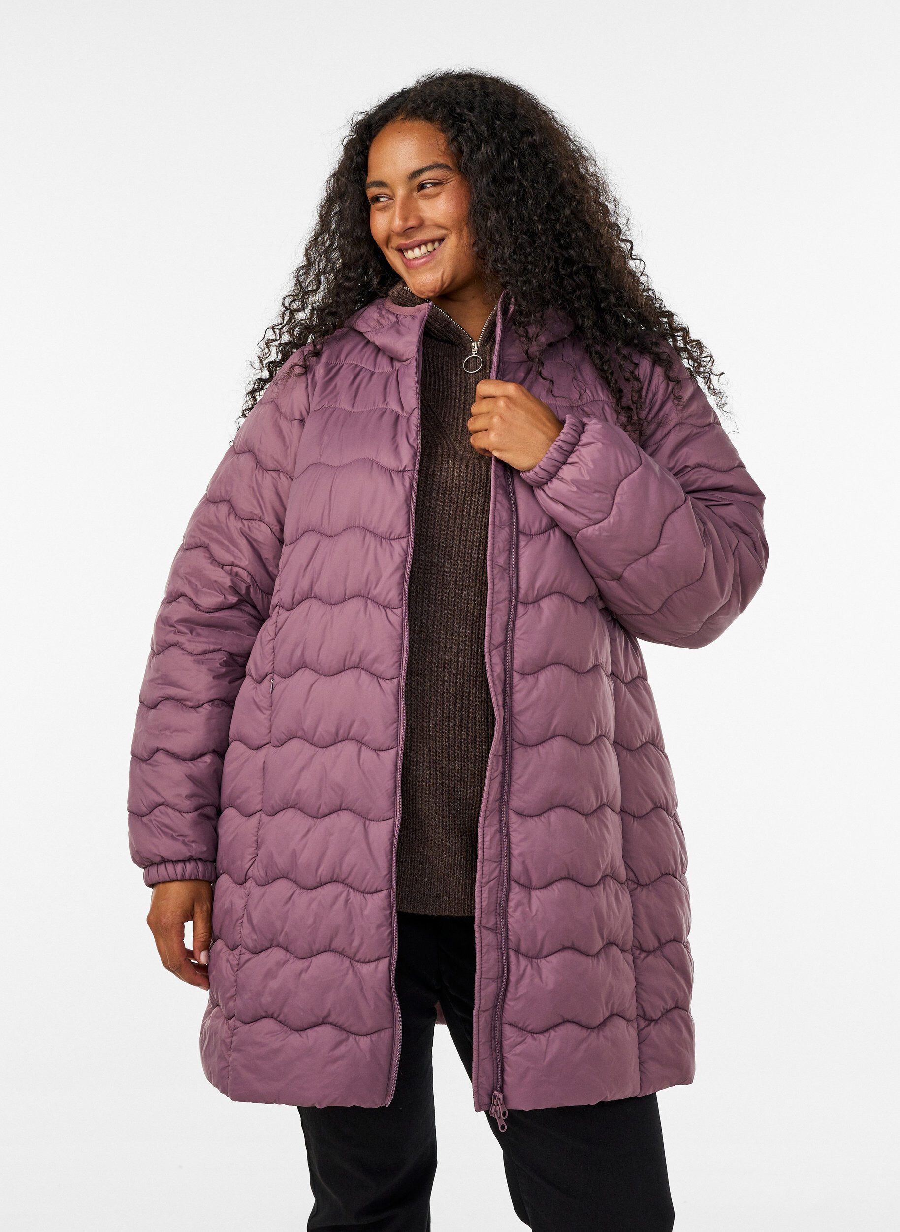 ZizziQuiltad jacka, Rosa, Model image number 0