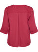 Blus i bomullsmuslin med broderie anglaise, R&ouml;d, Packshot image number 1