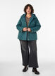 Vadderad parkas med avtagbar huva, Gr&ouml;n, Model image number 1