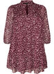 Tunika med blomm&ouml;nster och glittertr&aring;dar, R&ouml;d, Packshot image number 0