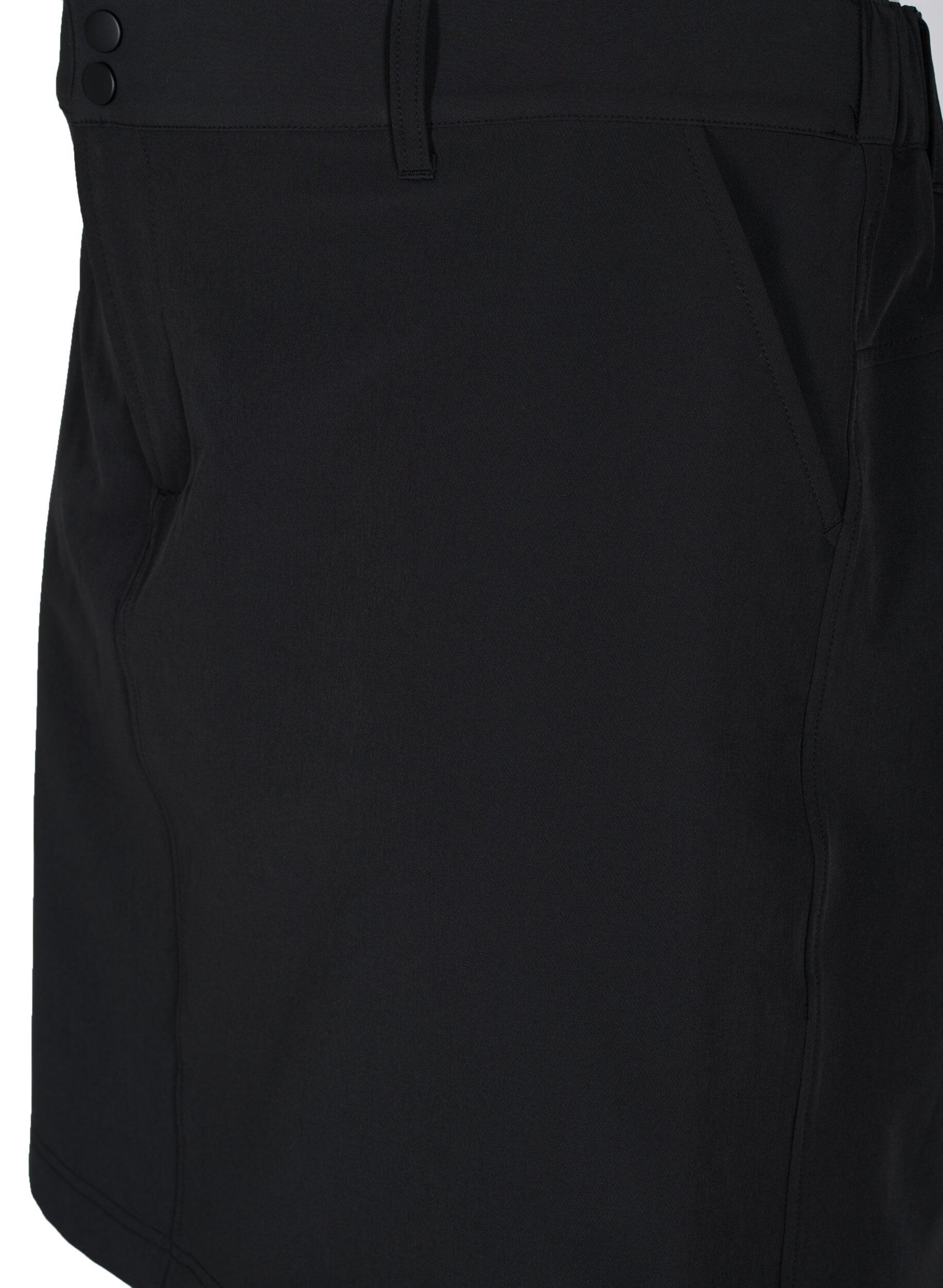 Zizzi Kjol f&ouml;r friluftsliv med innershorts, Black, Packshot image number 2